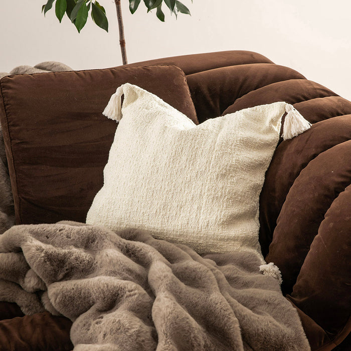 Cushion Flanelette White 50cm