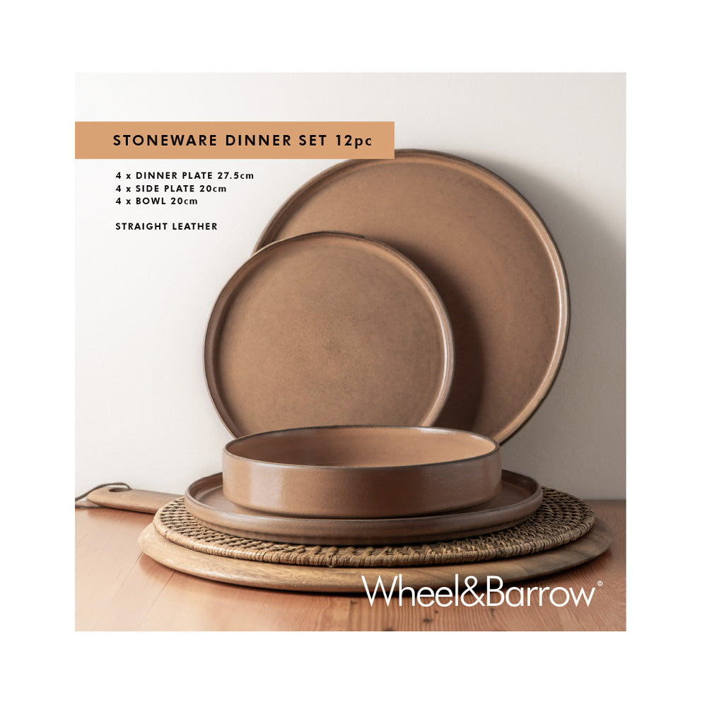 Stoneware Dinner Set Straight Leather