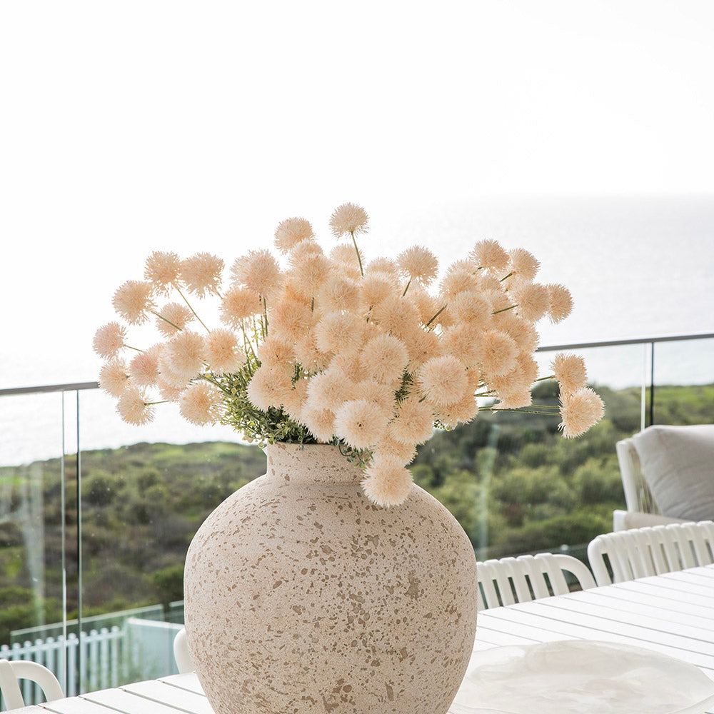 Sand Textured Metal Urn Vase 35x42cm