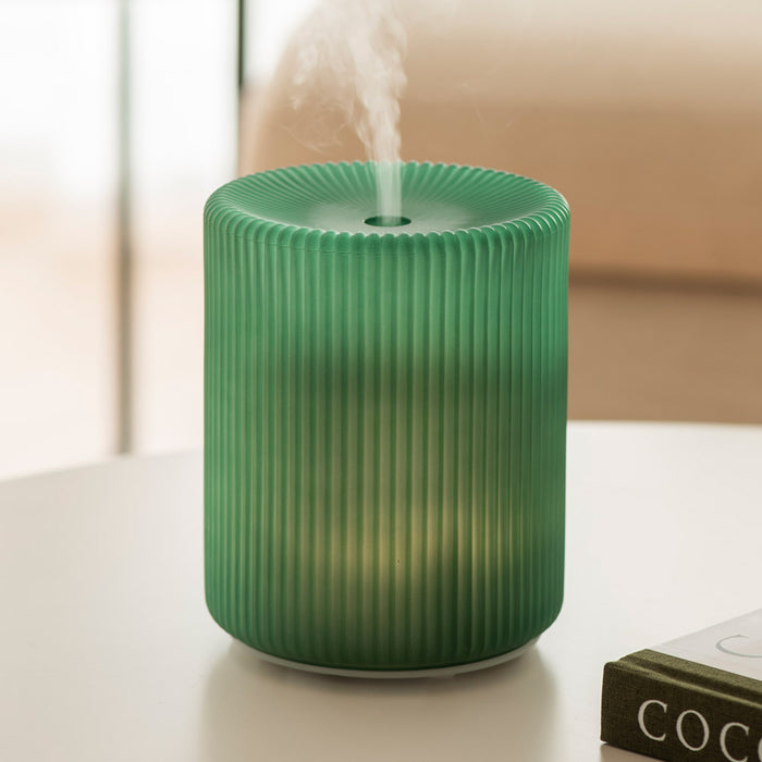 Green Glass Ribbed Diffuser