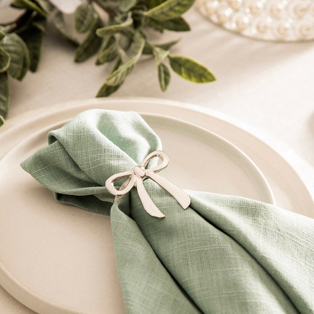 Herringbone Napkin Green