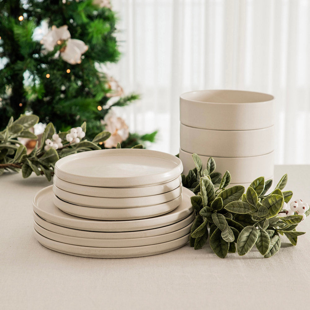 Dinner Set Linear Snow
