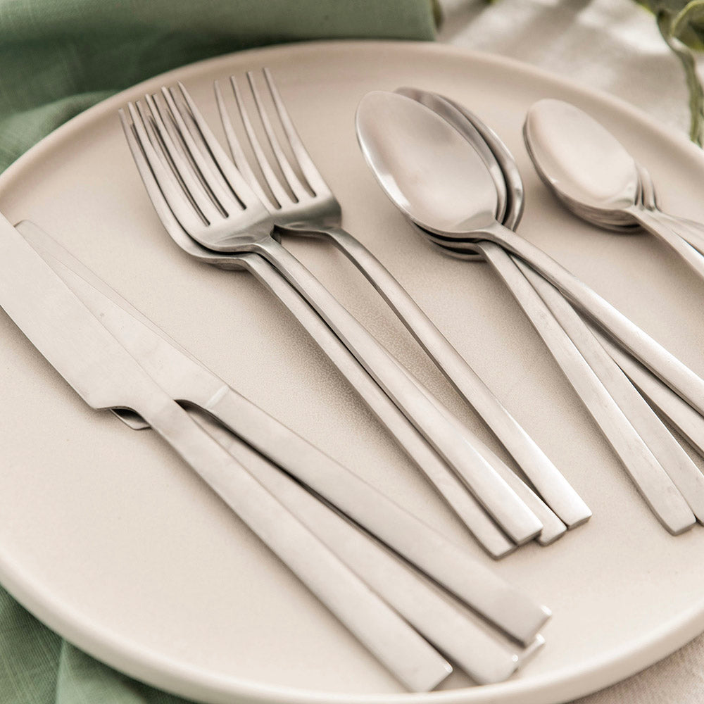 Brushed Silver 16 Piece Cutlery Set