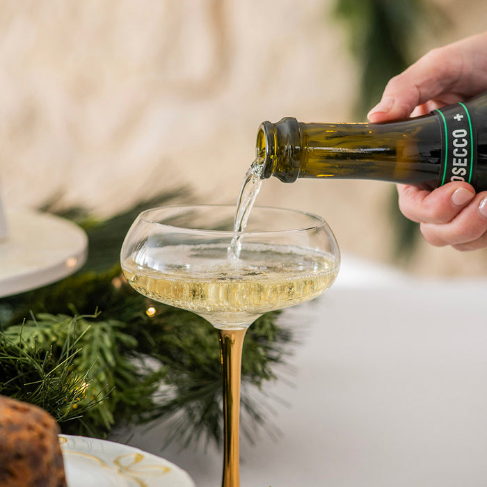 Coupe Glass Gold Stem