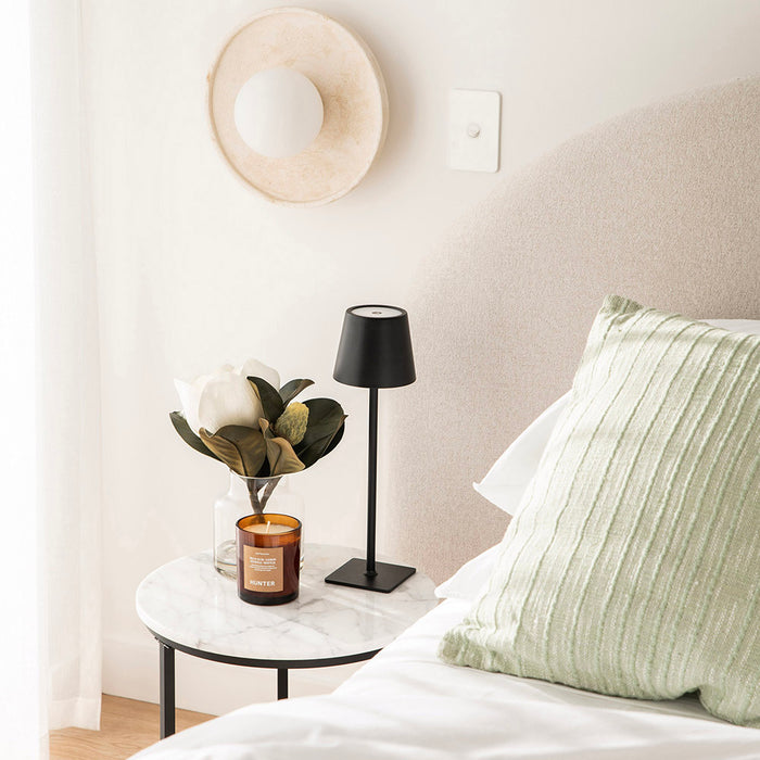 Rechargeable LED Black Table Lamp with USB