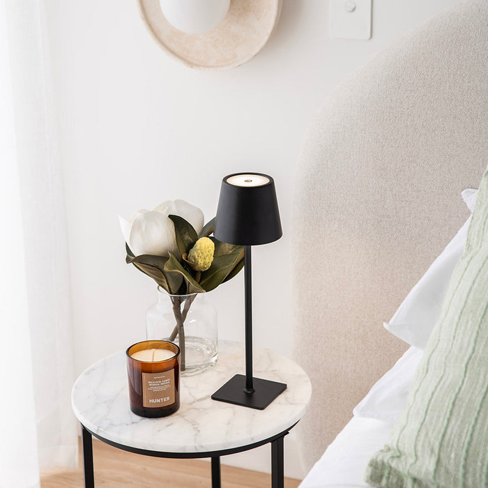 Rechargeable LED Black Table Lamp with USB