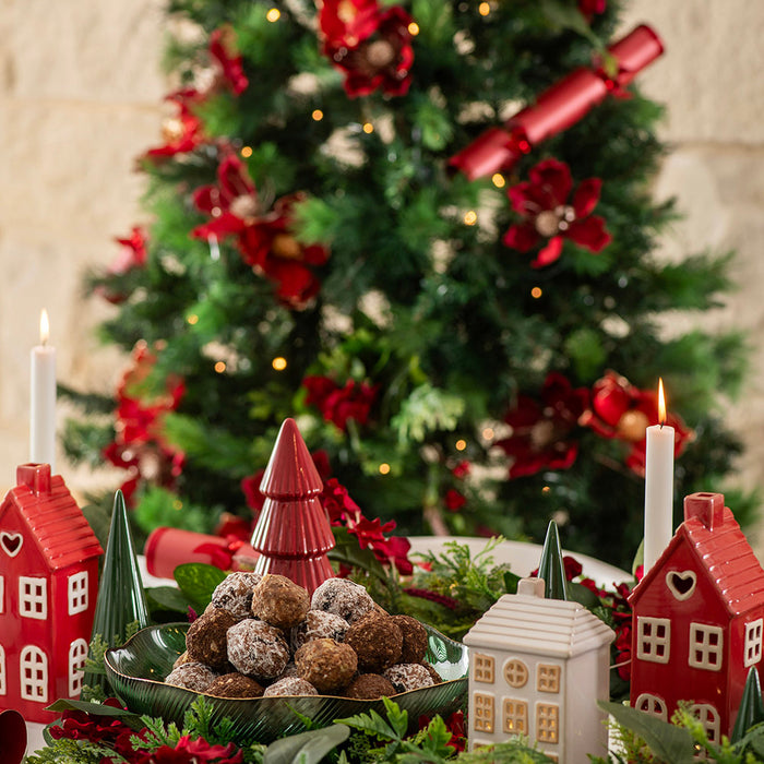 White Christmas House Ornament