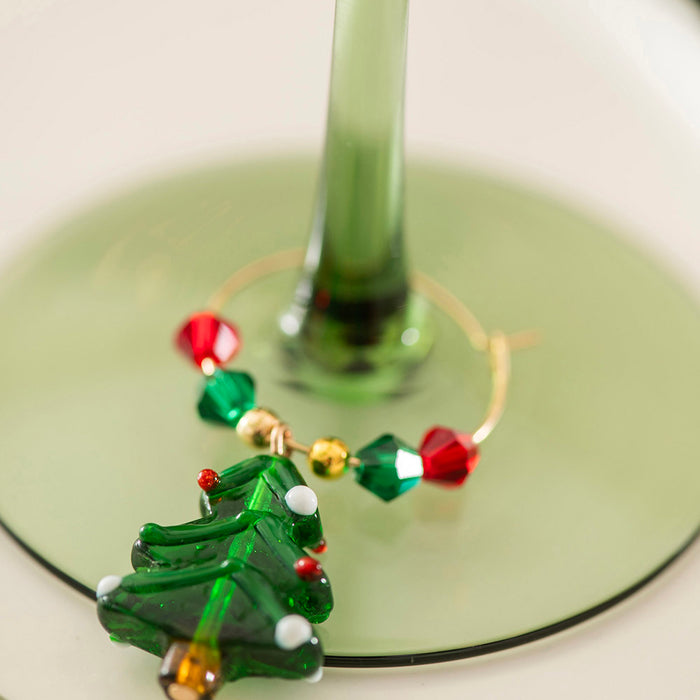 Christmas Wine Glass Charm 6pc Set