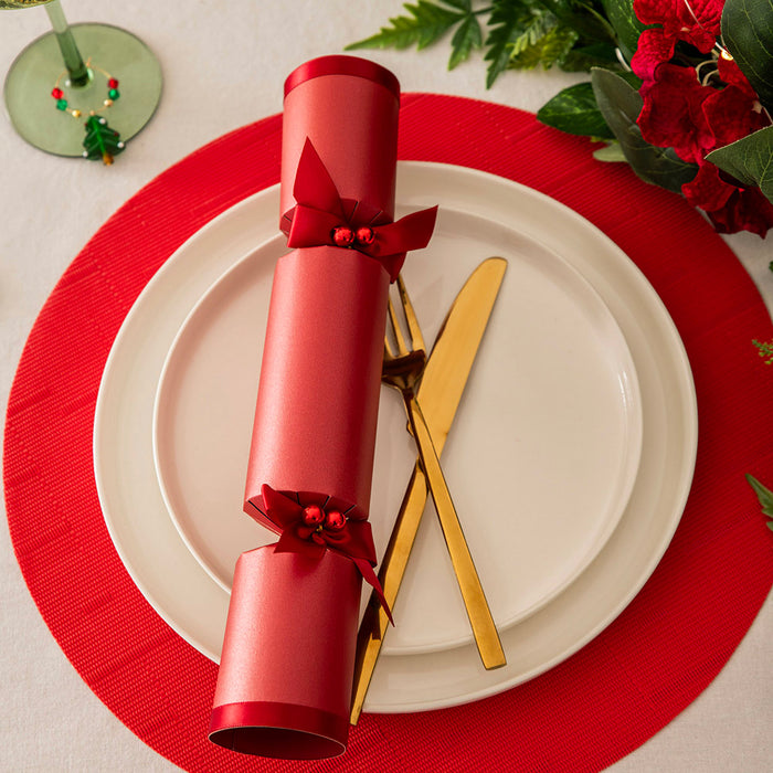 PVC Round Placemat Red