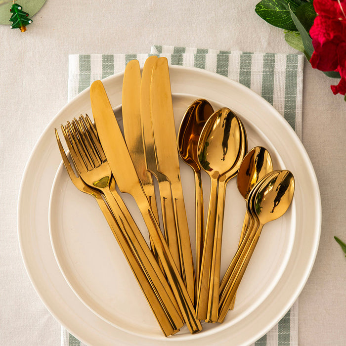 Gold 16 Piece Cutlery Set