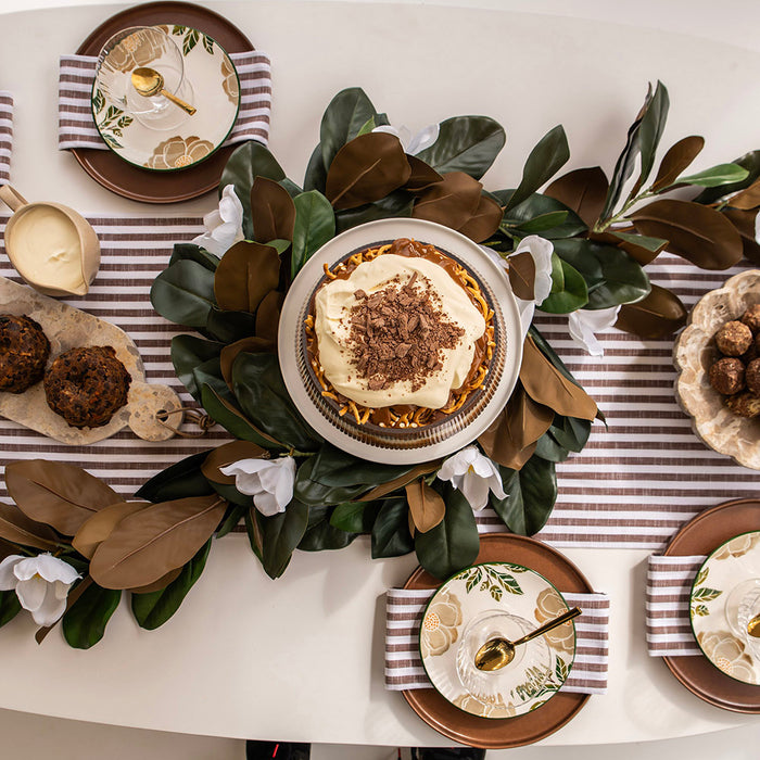 Slub Stripe Brown Runner