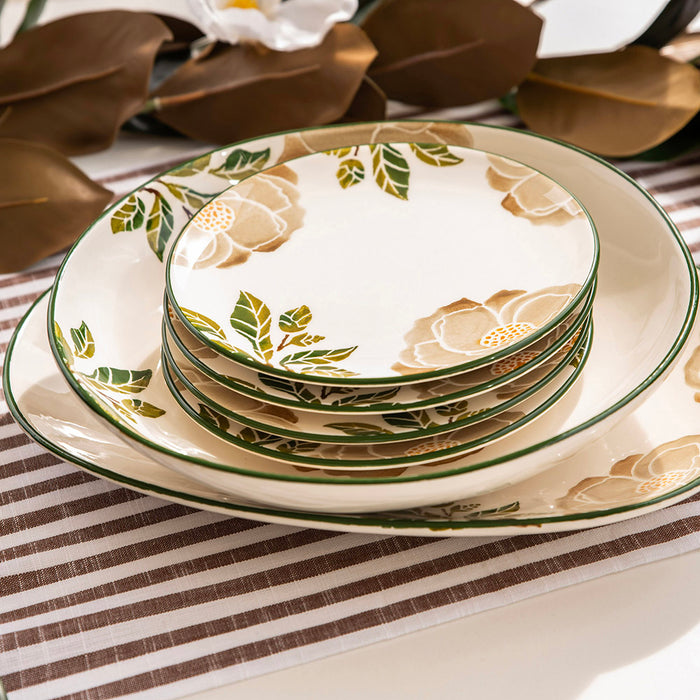 Ceramic Oval Platter Magnolia 37x25cm