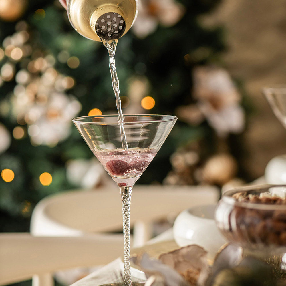 Swirl Stem Martini Glass