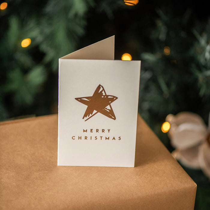 Greeting Card Merry Christmas Pack/10 9x14cm