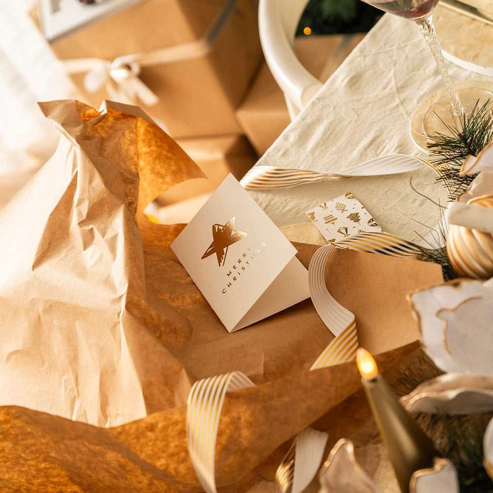 Greeting Card Merry Christmas Pack/10 9x14cm