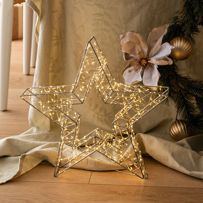 Star with Hanging LED String Lights