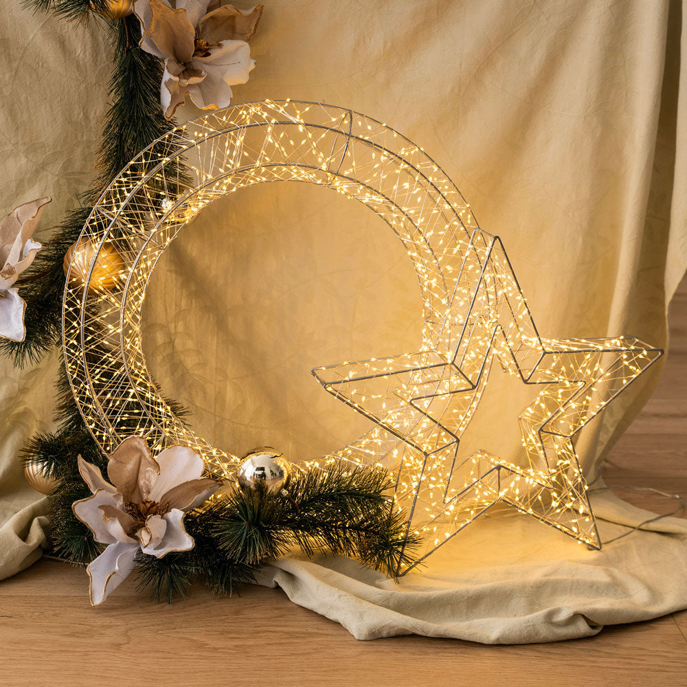 Hanging 50x9cm LED Wreath