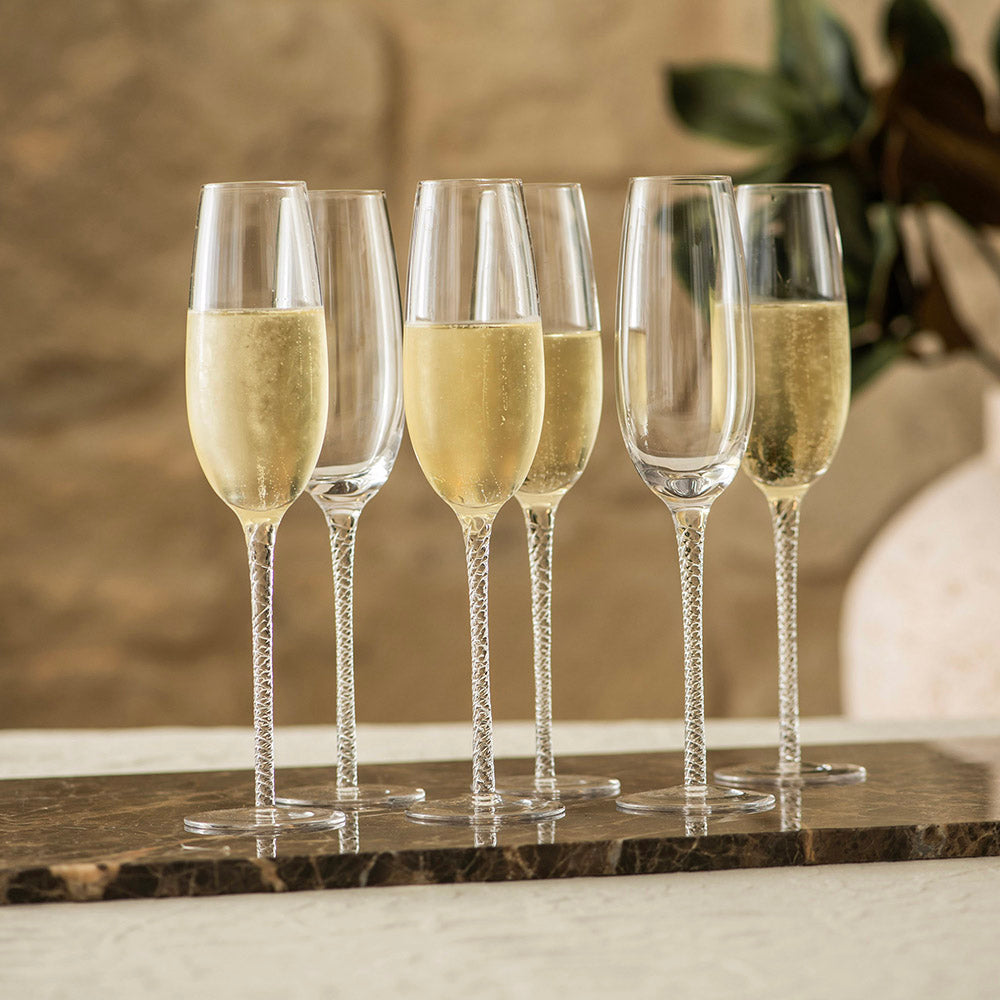Swirl Stem Champagne Flute