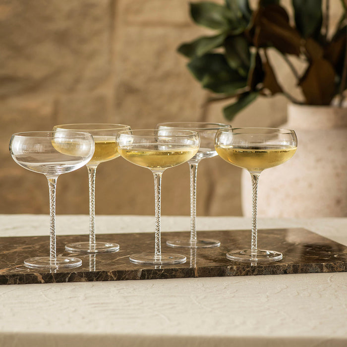 Coupe Glass with Swirl Stem