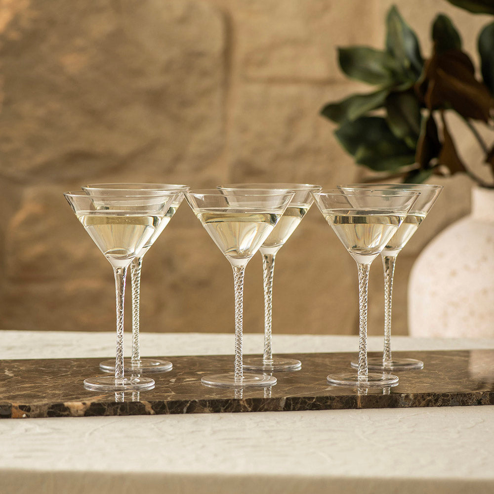 Swirl Stem Martini Glass