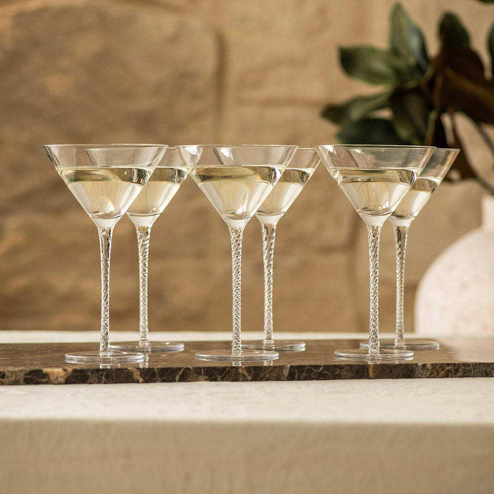 Swirl Stem Martini Glass