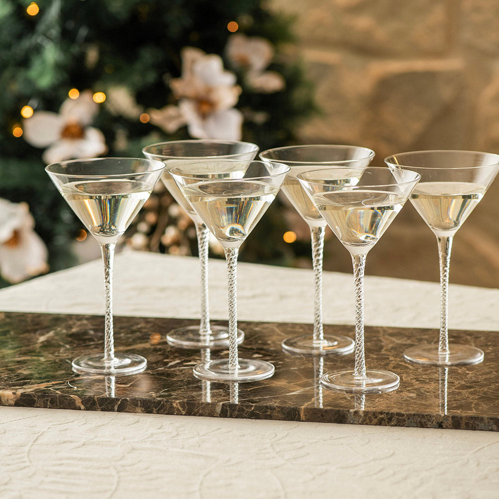 Swirl Stem Martini Glass