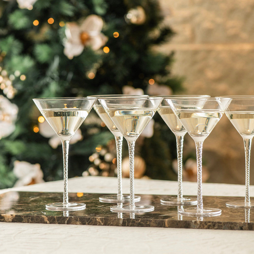 Swirl Stem Martini Glass