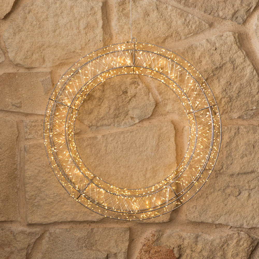 Wreath with Hanging LED 50x9cm