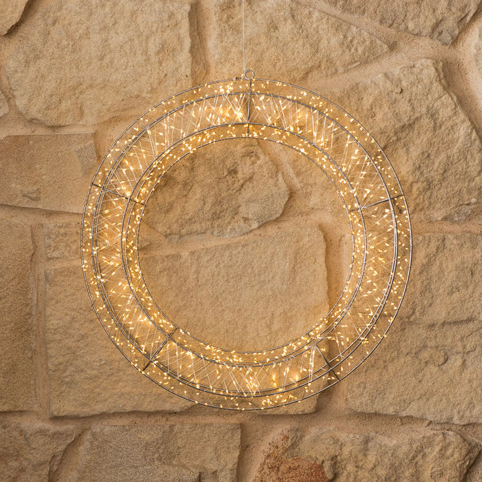 Wreath with Hanging LED 50x9cm