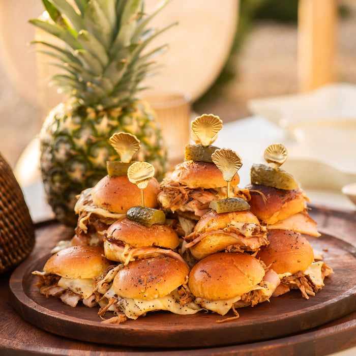 Brass Food Picks Shell Pack/6