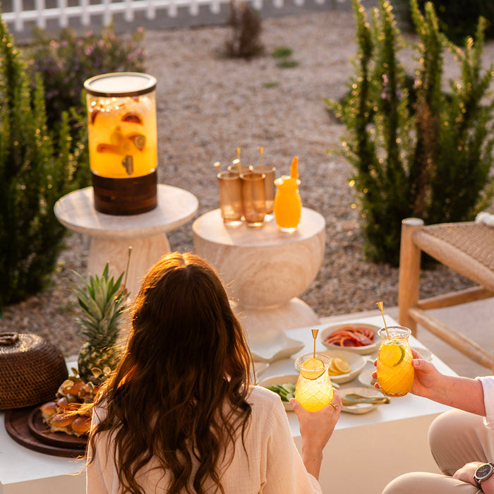 Cold Drink Dispenser with Acacia Base 7L