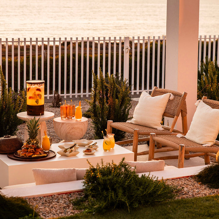 Cold Drink Dispenser with Acacia Base 7L