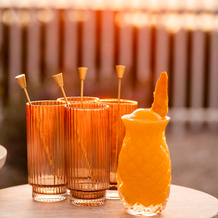 Hi Ball Glass Optic Amber