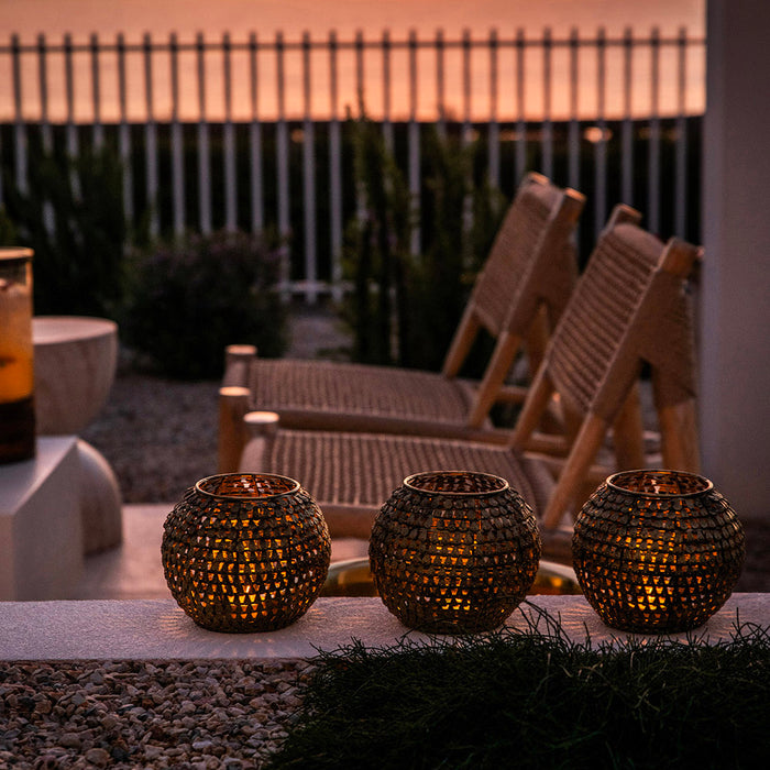 Tealight Holder Metal Gold 17x14cm