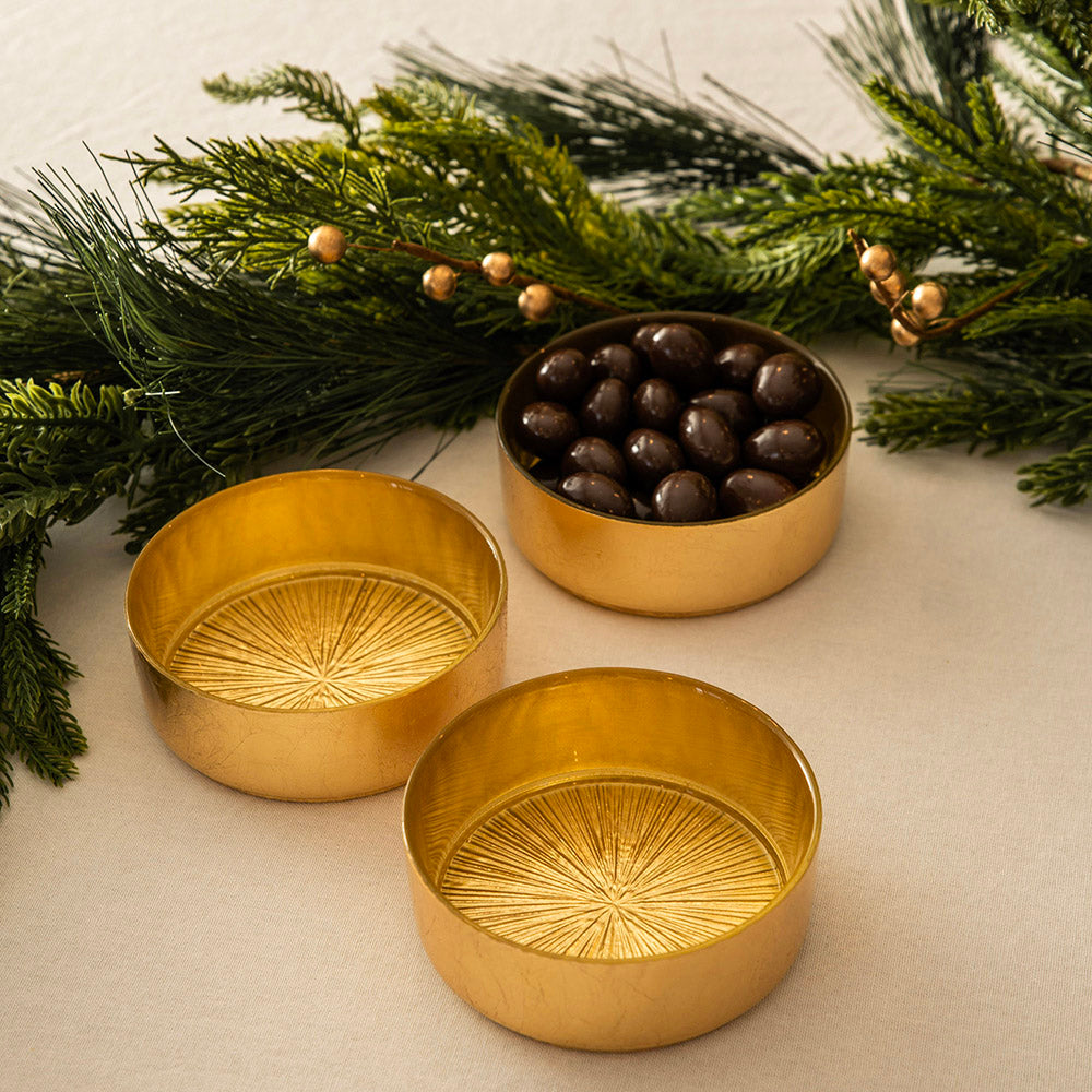 Gold Foil Angle Bowl 11x4cm
