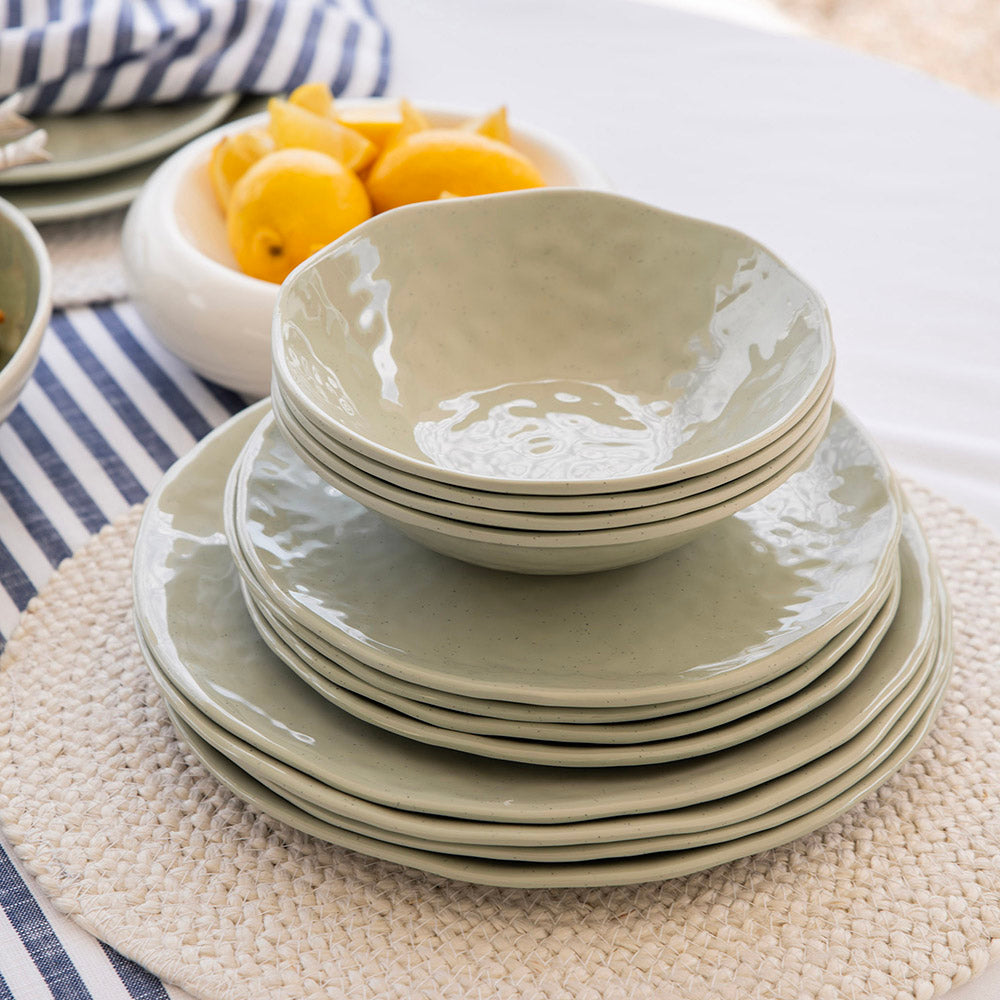 Melamine Bowl Speckle Green