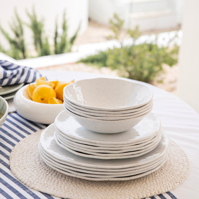 Melamine Side Plate Speckle White