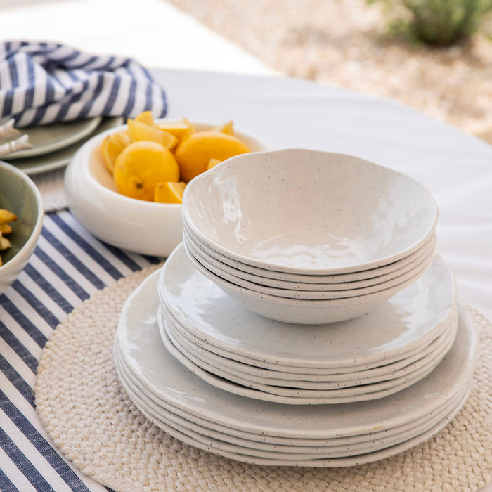 Melamine Dinner Plate Speckle White