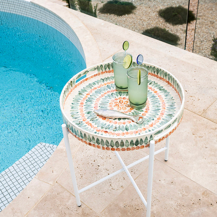 Glass Bar Spoon Blue & Clear