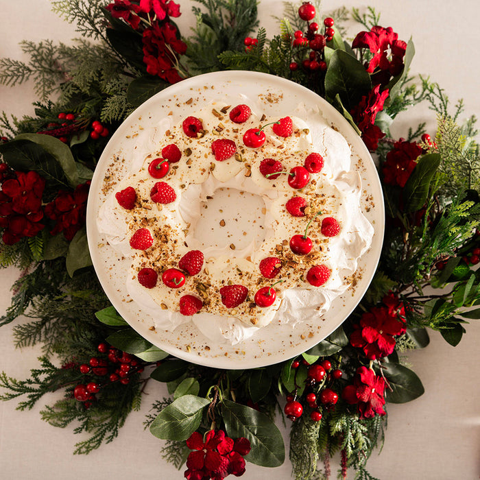 WREATH with Red Berry and Flower 60cm