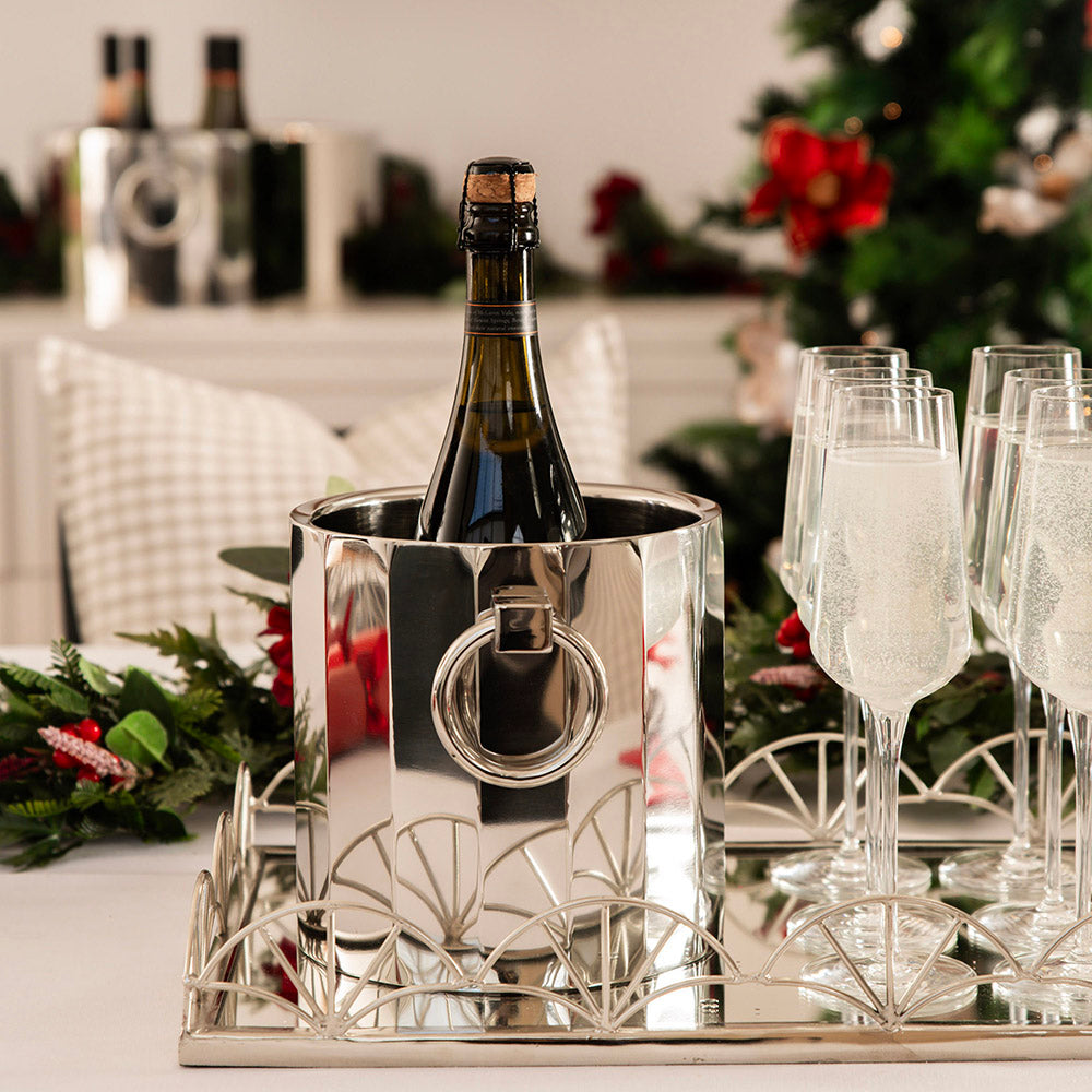 Mirror Base Tray Rectangle Nickel 35cm