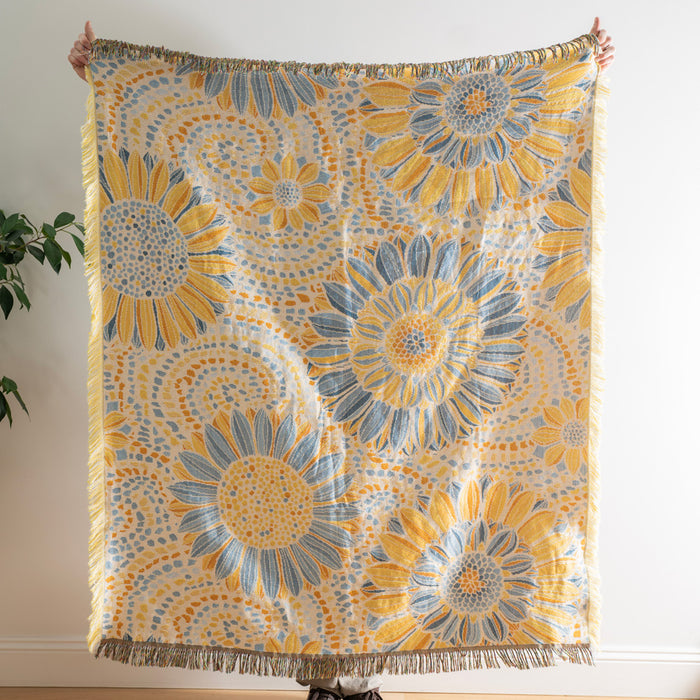 THROW Jacquard Cream Multi 130x160cm