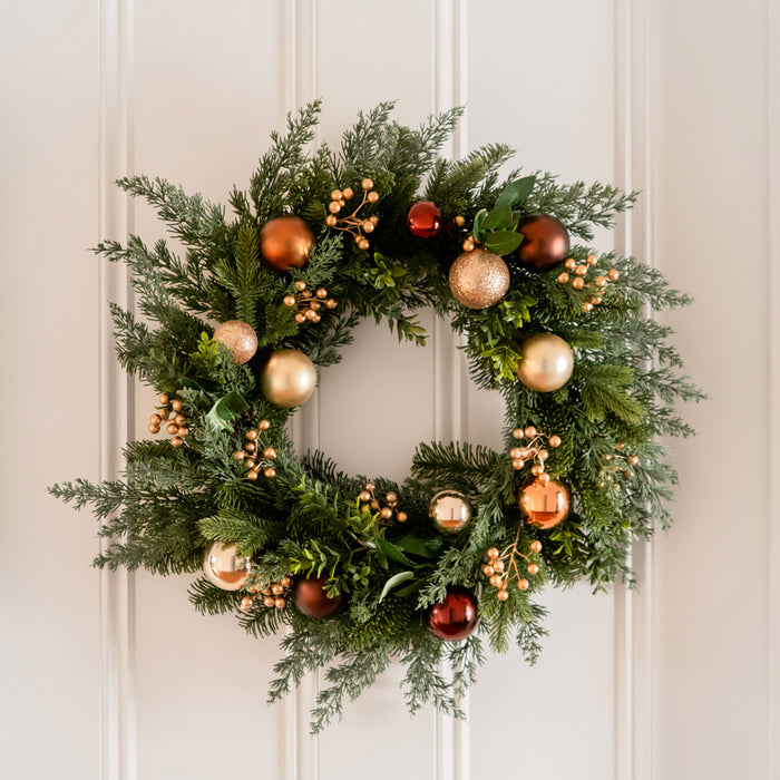 WREATH Amber Bauble 60cm