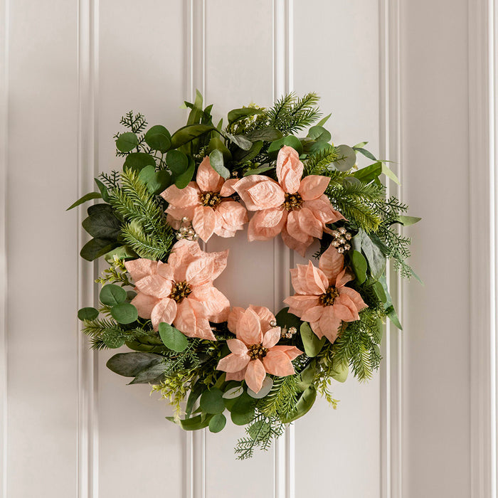 WREATH Pink Flowers 56cm