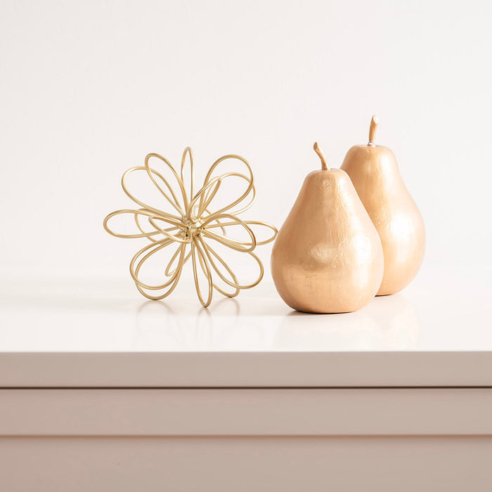 PEAR Gold Resin 19cm