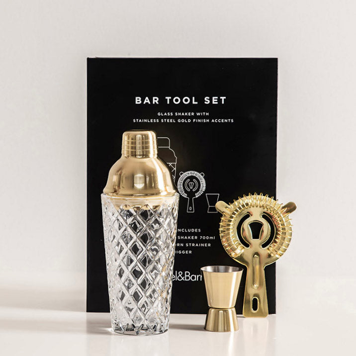 Cocktail Set Glass with Gold