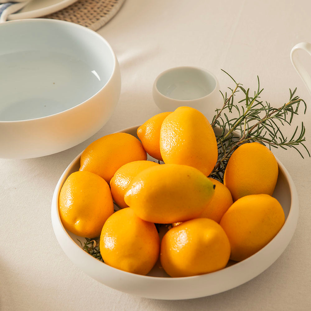 Matte Light Blue 23x5cm Stoneware Bowl