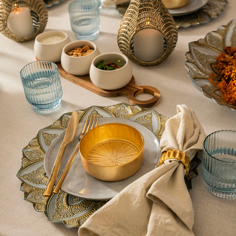Gold Foil Angle Bowl 11x4cm