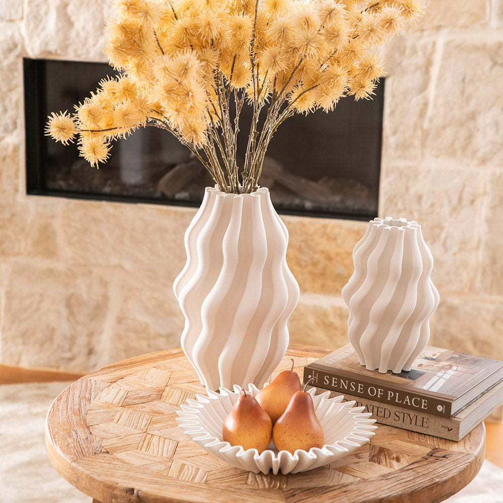 Ripple 3D Printed Ceramic Vase 15x24cm