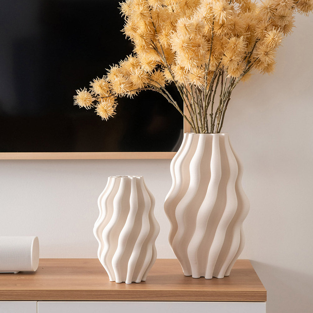 Ripple 3D Printed Ceramic Vase 15x24cm